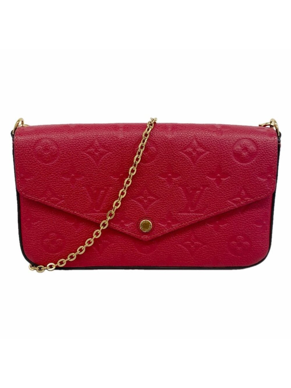 Louis Vuitton Wallet on Chain Monogram Empreinte Pochette Felicie Scarlet